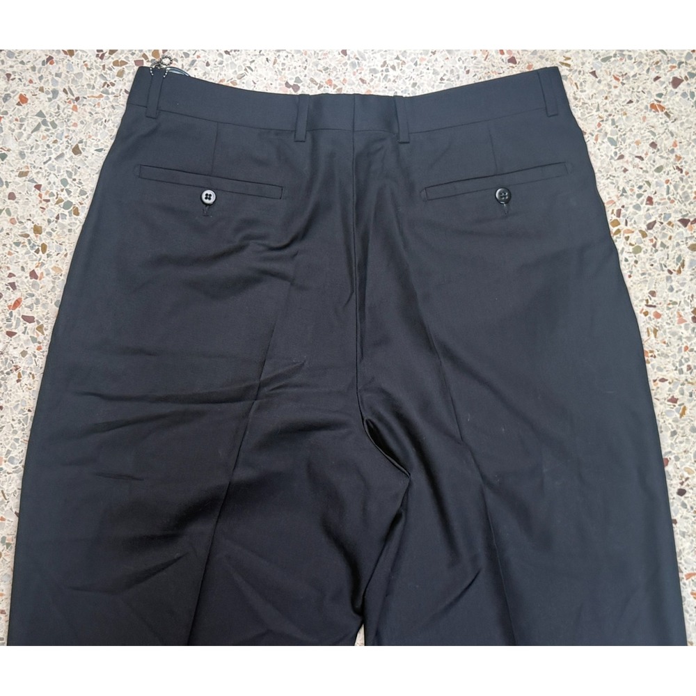 Zanella Jesse Men's 100% Wool Black Dress Pants Made In Italy Size 33 - Picture 10 of 11